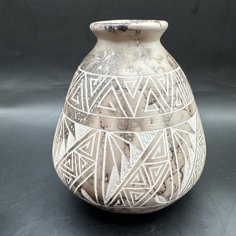 2 Signed Gary Yellow Corn Acoma Pueblo Horsehair‎ Pottery Native American Turtle - Picture 4 of 14